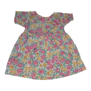 Floral Pink and Yellow Kids Dress